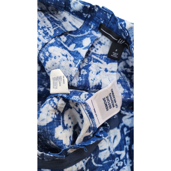 Beautiful Tie-Dye Blue Linen GAP Skirt Size 2 - Picture 7 of 7